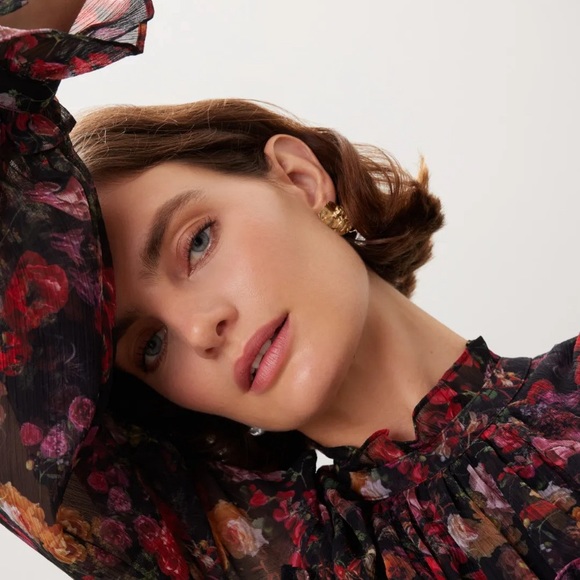 ADAM LIPPES COLLECTIVE FLORAL RUFFLE DRESS - Picture 4 of 5